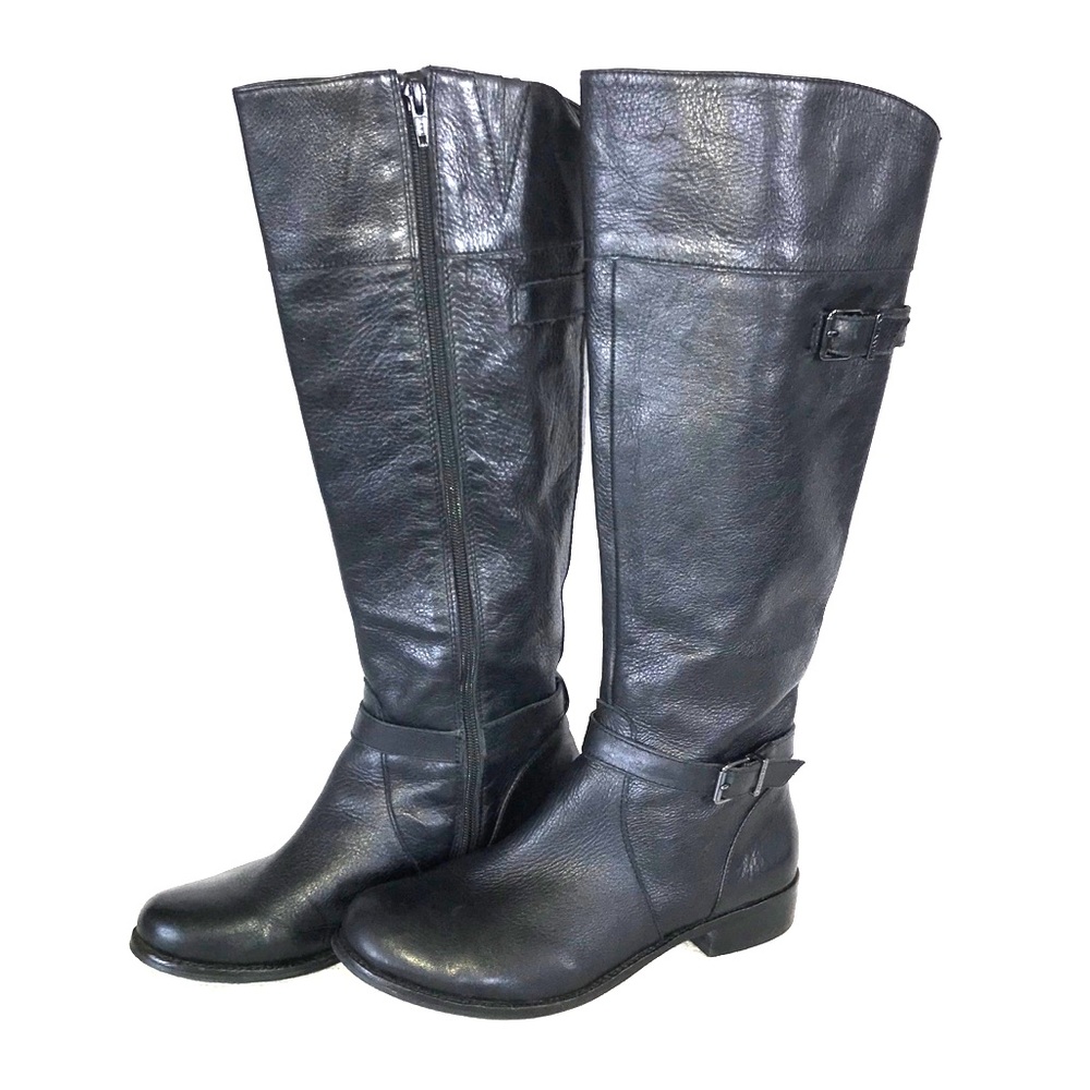 Gianni Bini black leather knee boots size 8M